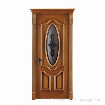Exquisite Interior Composite Wood Door with Natural Wood Veneer and Environment-friendly Painting